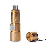 LED MINI USB Rechargeable Flashlight Torch Portable Light Lamp with Adjustable Focus Zoomable