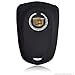Massimiliano Incas Dobrev 6 Buttons Silicone Case Protector Key Fob Cover Smart Car Remote Holder for 2015 2016 2017 Cadillac Escalade ESV FCC ID: HYQ2AB (Black)