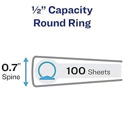 Avery Economy View 3 Ring Binder, 0.5" Round
