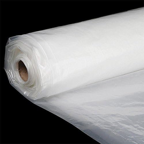Greenhouse Plastic Film Clear Polyethylene UV Resistant Greenshouse Cover,12 ft Wide x 25 ft Long