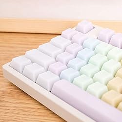 HMANE 109 Keys POM Jelly Keycaps Set, Rainbow Blank