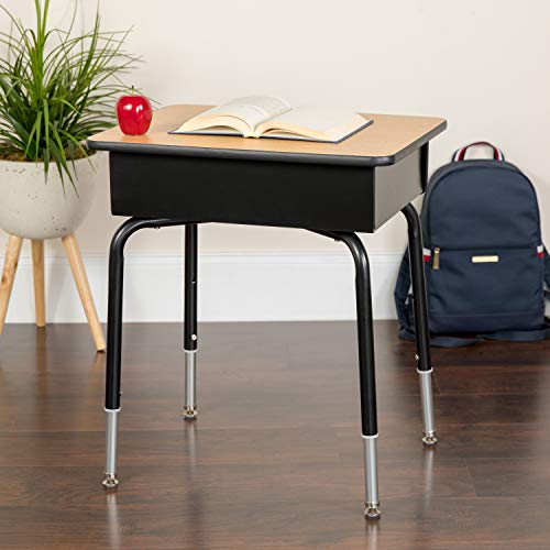 Flash Furniture Student Desk with Open Front Metal Book Box - Thumbnail 2