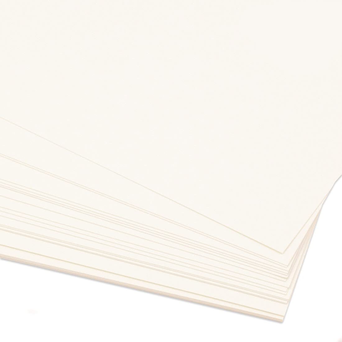 Craftelier - Pack of 25 Double Sided Card | Ideal Material for Cardmaking, Scrapbooking and Crafts Projects | Weight 250gsm | Size A4 (21cm x 29.7cm) - Ivory White