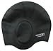 Premium Long Hair Swim Cap For Men & Women, Lady, Boys & Girls With Beautiful Design - The Best Swim Cap On The Market - Free Nose Clip & Ear Protection. (Black)