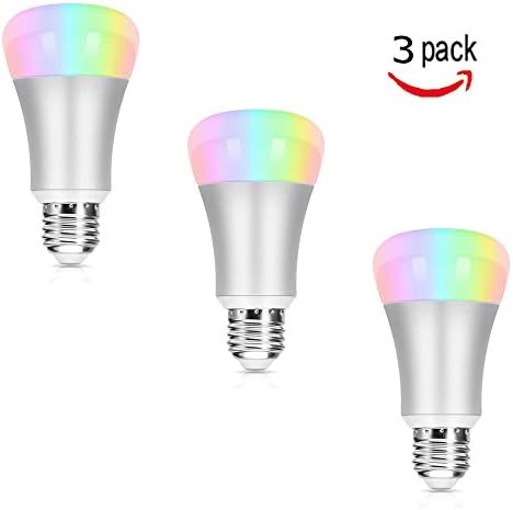 Thuepak WiFi Smart LED Light Bulb, Work with Alexa Echo/Dot/Tap,Changing Color,Remote Control Anywhere (Silvery(3pack))