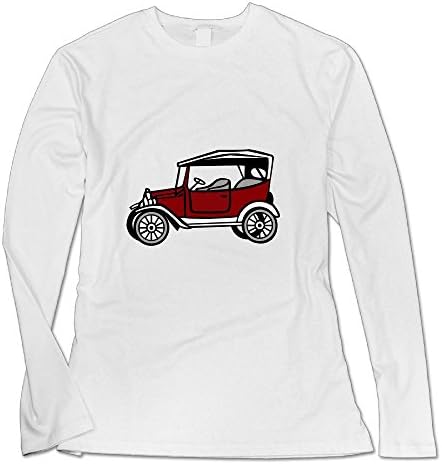 Ongshuquwe Vintage Truck Women's Casual Long-sleeved Round Neck T-shirt Autumn And Winter S White
