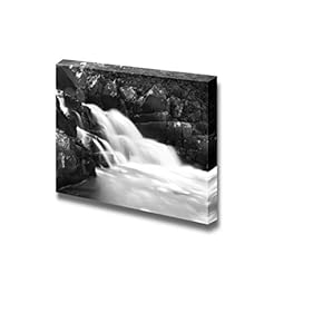 Canvas Prints Wall Art - Beautiful and Peaceful Waterfall in The Nature | Modern Wall Decor/Home Decoration Stretched Gallery Canvas Wrap Giclee Print. Ready to Hang - 12" x 18"