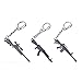 DOPHEN3PCS Random Pack of Key Chains Pendant, Metal Weapon Gun Shaped Keychain & Rings for Men (2.5 Inches 3PCS)