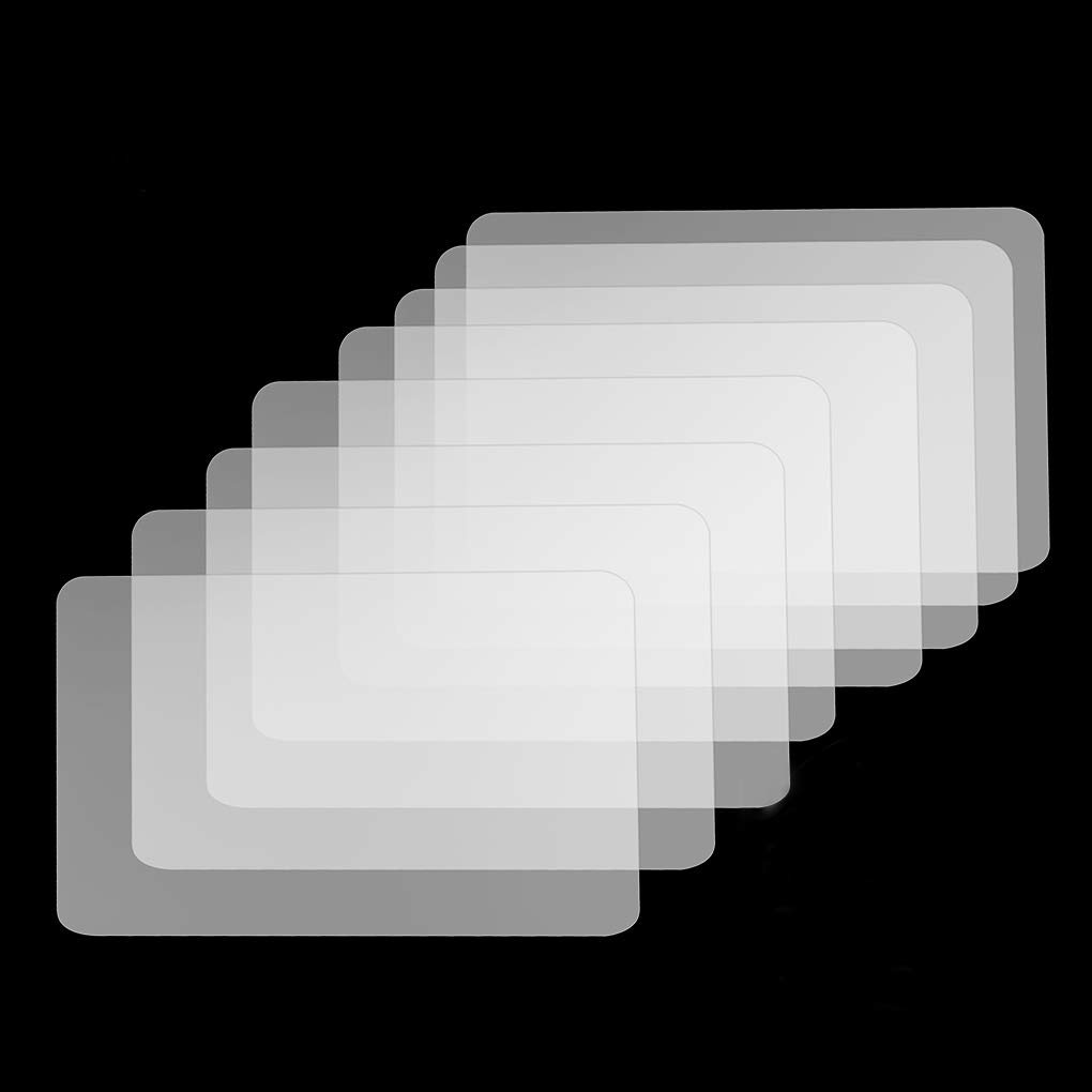 Rolin Roly 8PCS Plastic Placemats Transparent Placemat Clear Washable Dining Mat Heat Resistant Non-Slip Waterproof Mats for Kitchen Table Hotel Home Restaurant43x28cm