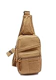 Youngerbaby Canvas Unbalance Pack Crossbody Bag Shoulder Bag Chest Bag for Men