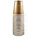 JAM Paper Plastic Party Cups - 12 oz - Gold - 20 Glasses/Pack