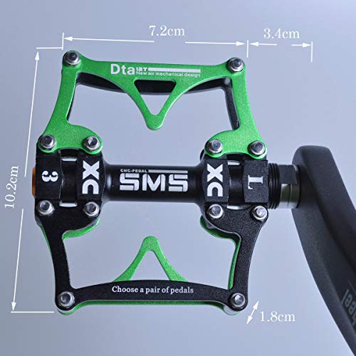 TRADE® 3 Bearing Road Mountain Bike Platform Pedals Flat Sealed Lubricate Bearing Axle 9/16 Inch