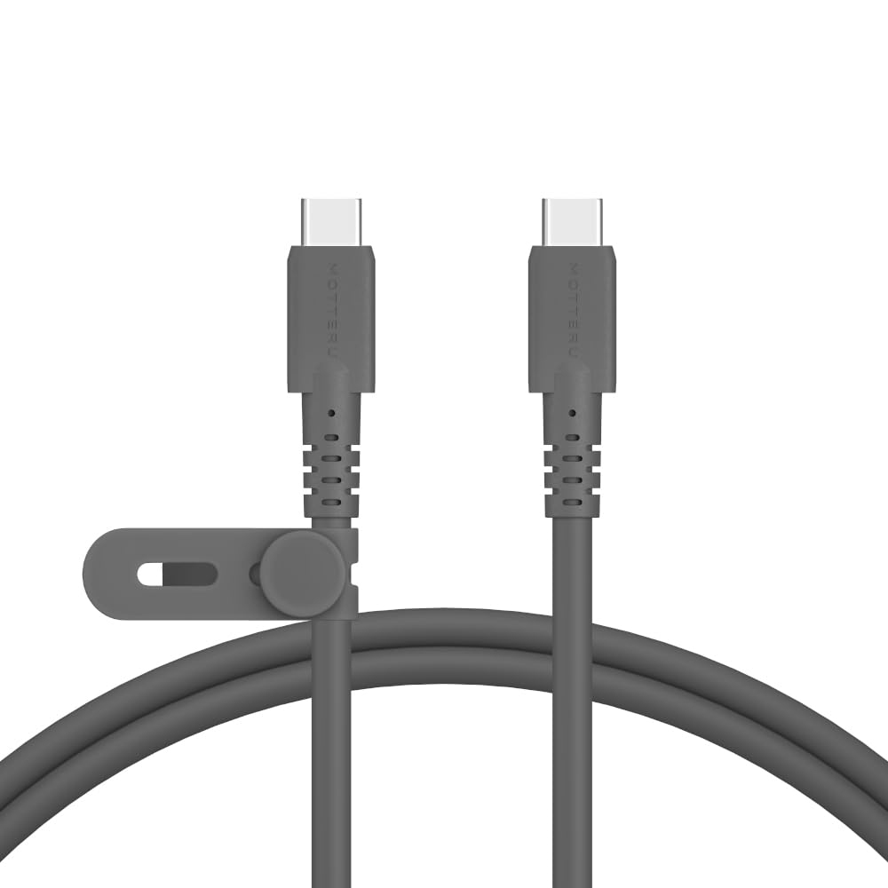 MOTTERU USB-C to シリコンケーブル ブラックの商品画像