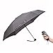 Ke.movan Travel Compact Umbrella Small Mini Umbrella for Backpack, Purse, Pocket - Fits Adults & Kids(Grey)