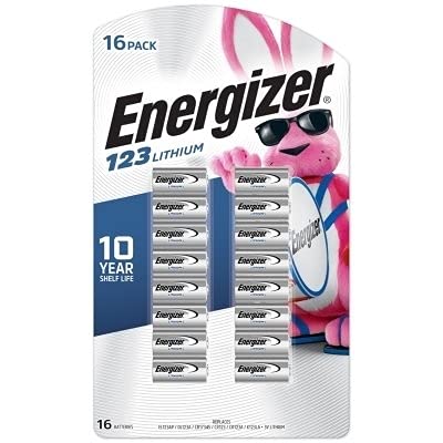ENERGIZER 123 LITHIUM PHOTO BATTERIES- 16 PACK