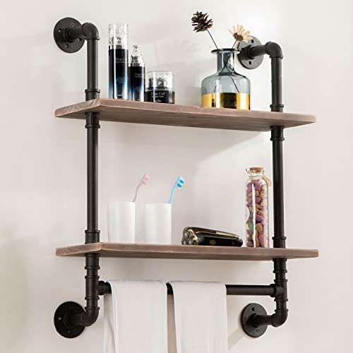 ROGMARS Industrial Pipe Shelving,Iron Pipe Shelves Industrial Bathroom