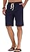 NITAGUT Men's Linen Casual Classic Fit Short Navy Blue S