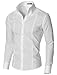 Slim Fit Dress Shirts for Men Long Sleeve Button Down Collar by MODERNO (MSSF501)