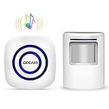 GEEAIR Wireless Home Security Driveway Alarm,Motion Sensor and 38 Chimes Plug-in Receiver Entry Alert System for Home Security, LED Indicators
