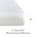 Cool Gel Twin XL Mattress 6 Inch Memory Foam Medium Firm, Gel Memory Foam Mattress Twin XL Cooling, Made in the USA, 6