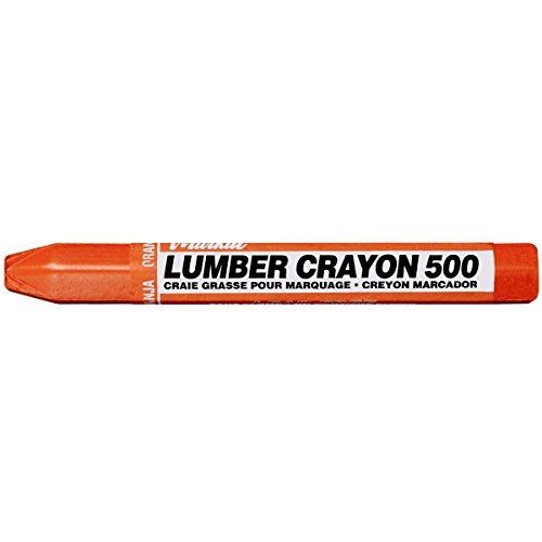 Markal 500 Lumber Crayon Clay Based Marker, 1/2" Hex, 45/8" Length