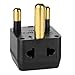 South Africa Adapter by Yubi Power 2 in 1 Universal Travel Adapter with 2 Universal Outlets - 3 Pack - Black White Blue - Type M for South Africa, Lesotho, Mozambique, Namibia, Nepal and more!