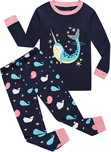 Little Girls Horse Pajamas Set Children Christmas PJs 100% Cotton Sleepwear Size 2 to 8 Years