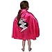 Girls Superhero Lightning Bolt Cape Hot Pink