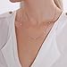 Humble Chic Cubic Zirconia Necklace - Simulated Diamond Crystal Rhinestone CZ Dainty Choker Station Chain, White Station, Rhodium-Electroplated, Silver-Tone