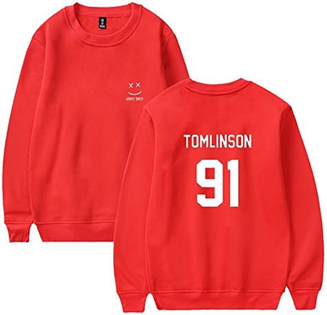 CTOOO Men's Crew Neck Sweater Louis Tomlinson 91 One Direction Men's Sweatshirt