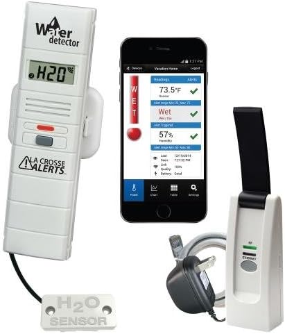 La Crosse Alerts Remote Temperature and Humidity Monitoring System w/ Water Leak Detector