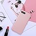 Compatible with iPhone 8 Plus Case/iPhone 7 Plus Case, JASBON Liquid Silicone Case with Free Screen Protector Gel Rubber Shockproof Cover Full Protective Case for iPhone 8 Plus/iPhone 7 Plus-Pink Sand