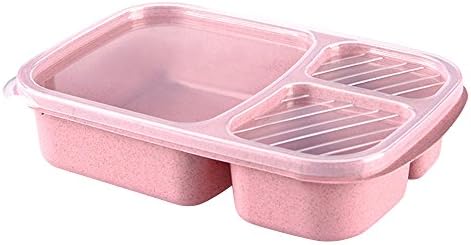 Lunch Boxes - Lunch Box Wheat Straw Microwave Tableware Bento Health Natural 3 Grid Student Portable Food Storage - Retro Ozark Mouse Pokemon Daniel Korean Gray Galaxy Unicorns Insulated