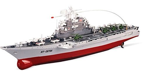 4CH Large aircraft carrier RC boat Electric toys remote control boat model spaceship Germany Battleship Simulation HT3827a