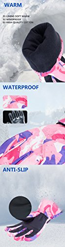 VECTOR Touchscreen Skiing Gloves Waterproof Windproof Thermal Warm Winter Snow Gloves Snowboarding Snowmobile Ski Gloves Women M - Thumbnail 4