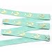 mdribbons Mermaid Print,Gold Foil Matte Elastic Ribbon FOE-5/8 Inch,10 Yards Pack-Hair Tie,Hair Band,Headband Supplies,Hair Ponytail Holders-Aqua Color