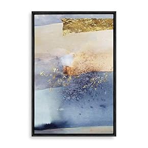 SIGNFORD Framed Canvas Home Artwork Decoration Golden Abstract...