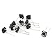 uxcell 10 Pcs Momentary Tactile Tact Push Button Switch Black 6x6x5mm 14mm Leads