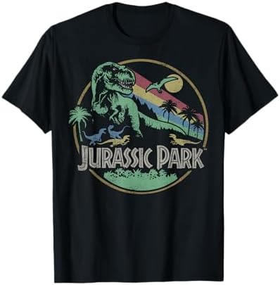Amazon.com: Jurassic Park T-Rex Raptor Vintage Colors Graphic T