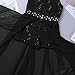 iEFiEL Girls Halter Lace Chiffon Flower Wedding Bridesmaid Dress Junior Ball Gown Formal Party Pageant Maxi Dress Black Floor Length 10