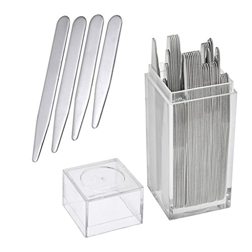 Zysta 40 Top Quality Stainless Steel Collar Stays Bones Stiffeners For Dress Shirts, 4 Size-2.25" 2.5" 2.75" 3" - Thumbnail 7