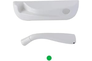 ACME Window Hardware Decore Operator Cover and Folding Crank Handle, Green dot, White Color.