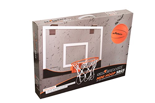 Silverback 23" Over the Door Mini Basketball Hoop Set with Shatterproof Backboard Perfect for Home or Office - Thumbnail 3