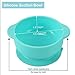 PandaEar Set of 2 Silicone Stay Put Suction Bowls | Large Cup Base| Food Grade Soft Safe BPA-Free Silicone | Babies Toddlers Infants | (Blue & Green)