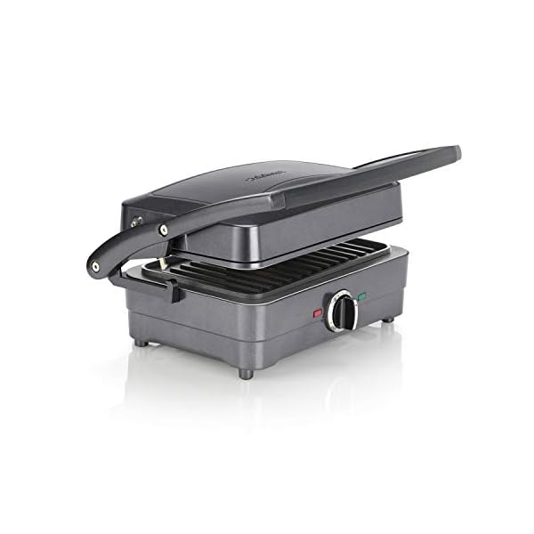 Cuisinart 2-in-1 Grill and Sandwich Maker, Non-Stick Removable Plates, Midnight Grey, GRSM4U