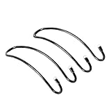 GCA Car Headrest Hooks Coat Clothes Hook Back Purse Bag Hanging Hanger Organizer - 2 Pack (Black)