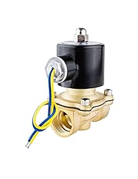 uxcell - Válvula solenoide eléctrica de latón BSP 1/4" 3/4" 1/2" 1" Normalmente cerrada para combustible de agua de aire (12 V 24 V disponibles)