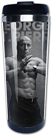 QiBePlo Georges St-Pierre Vacuum Stainless Steel Thermos Coffee Mug Starbucks Mug Thermal Mug Travel Tumbler