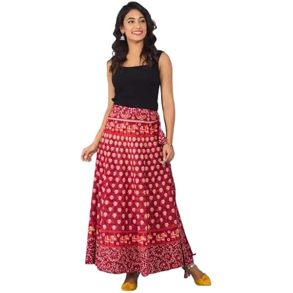 Indian Women Cotton WRAP Around Skirts Vintage Girls WEAR