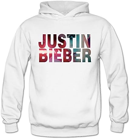 Women's Justin Bieber Logo Hoodies S White